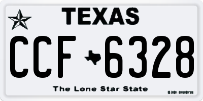 TX license plate CCF6328