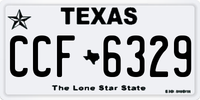 TX license plate CCF6329