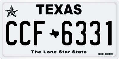 TX license plate CCF6331