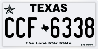 TX license plate CCF6338