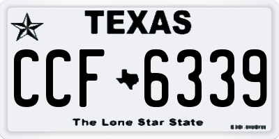 TX license plate CCF6339