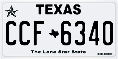 TX license plate CCF6340