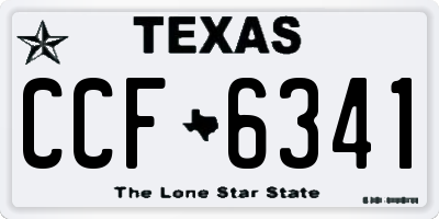TX license plate CCF6341
