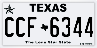 TX license plate CCF6344