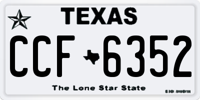 TX license plate CCF6352