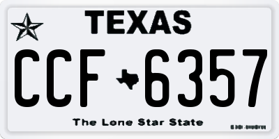 TX license plate CCF6357