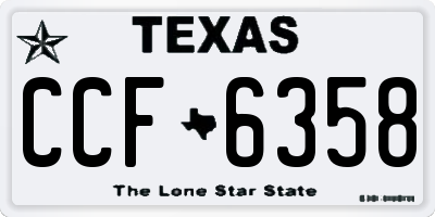 TX license plate CCF6358