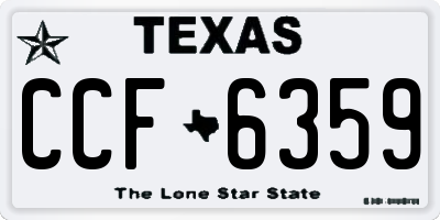 TX license plate CCF6359