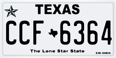 TX license plate CCF6364