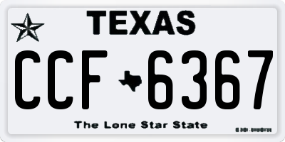 TX license plate CCF6367
