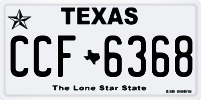 TX license plate CCF6368