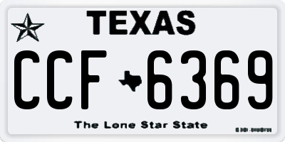 TX license plate CCF6369