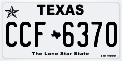 TX license plate CCF6370