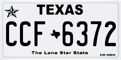 TX license plate CCF6372