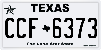 TX license plate CCF6373