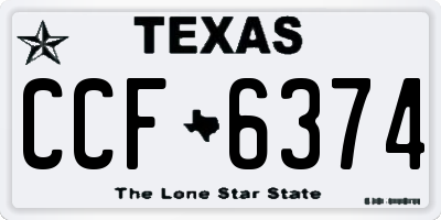 TX license plate CCF6374