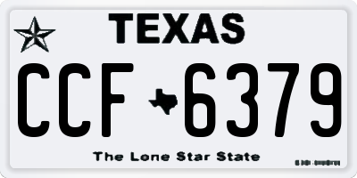 TX license plate CCF6379