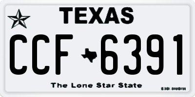 TX license plate CCF6391