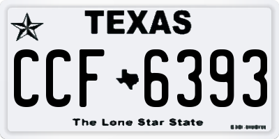 TX license plate CCF6393