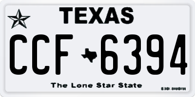TX license plate CCF6394