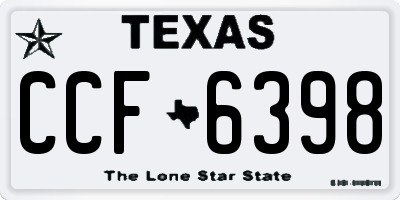 TX license plate CCF6398