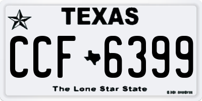 TX license plate CCF6399