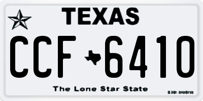 TX license plate CCF6410
