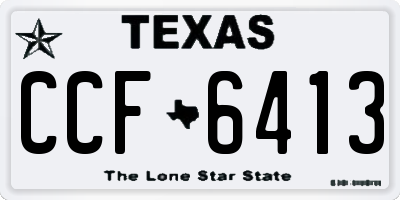 TX license plate CCF6413