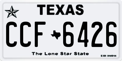 TX license plate CCF6426