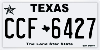 TX license plate CCF6427