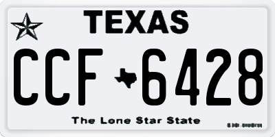 TX license plate CCF6428
