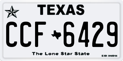 TX license plate CCF6429