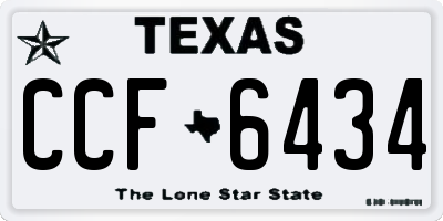 TX license plate CCF6434