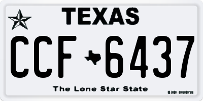 TX license plate CCF6437