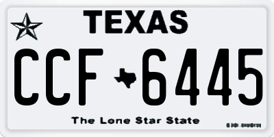 TX license plate CCF6445