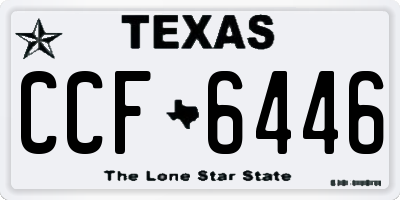 TX license plate CCF6446