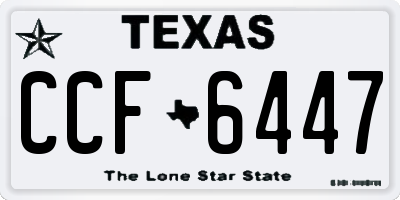 TX license plate CCF6447