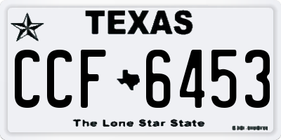 TX license plate CCF6453