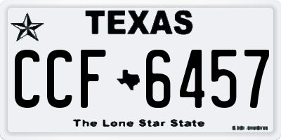 TX license plate CCF6457