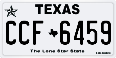 TX license plate CCF6459