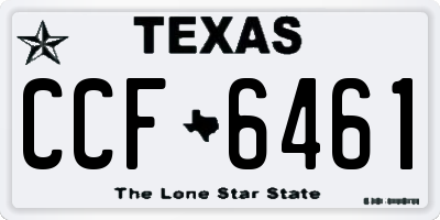 TX license plate CCF6461