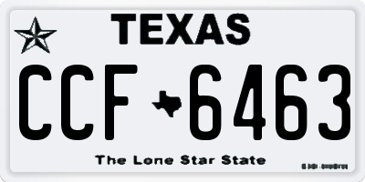 TX license plate CCF6463