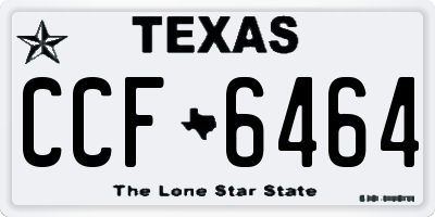 TX license plate CCF6464