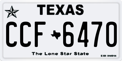 TX license plate CCF6470