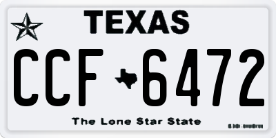TX license plate CCF6472