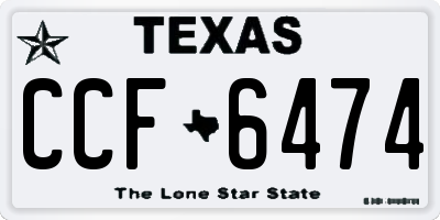 TX license plate CCF6474
