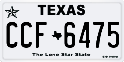 TX license plate CCF6475