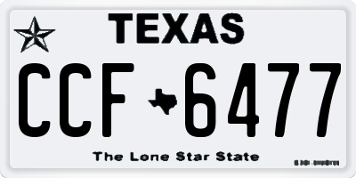 TX license plate CCF6477