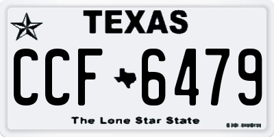 TX license plate CCF6479
