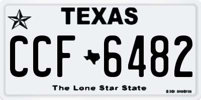 TX license plate CCF6482